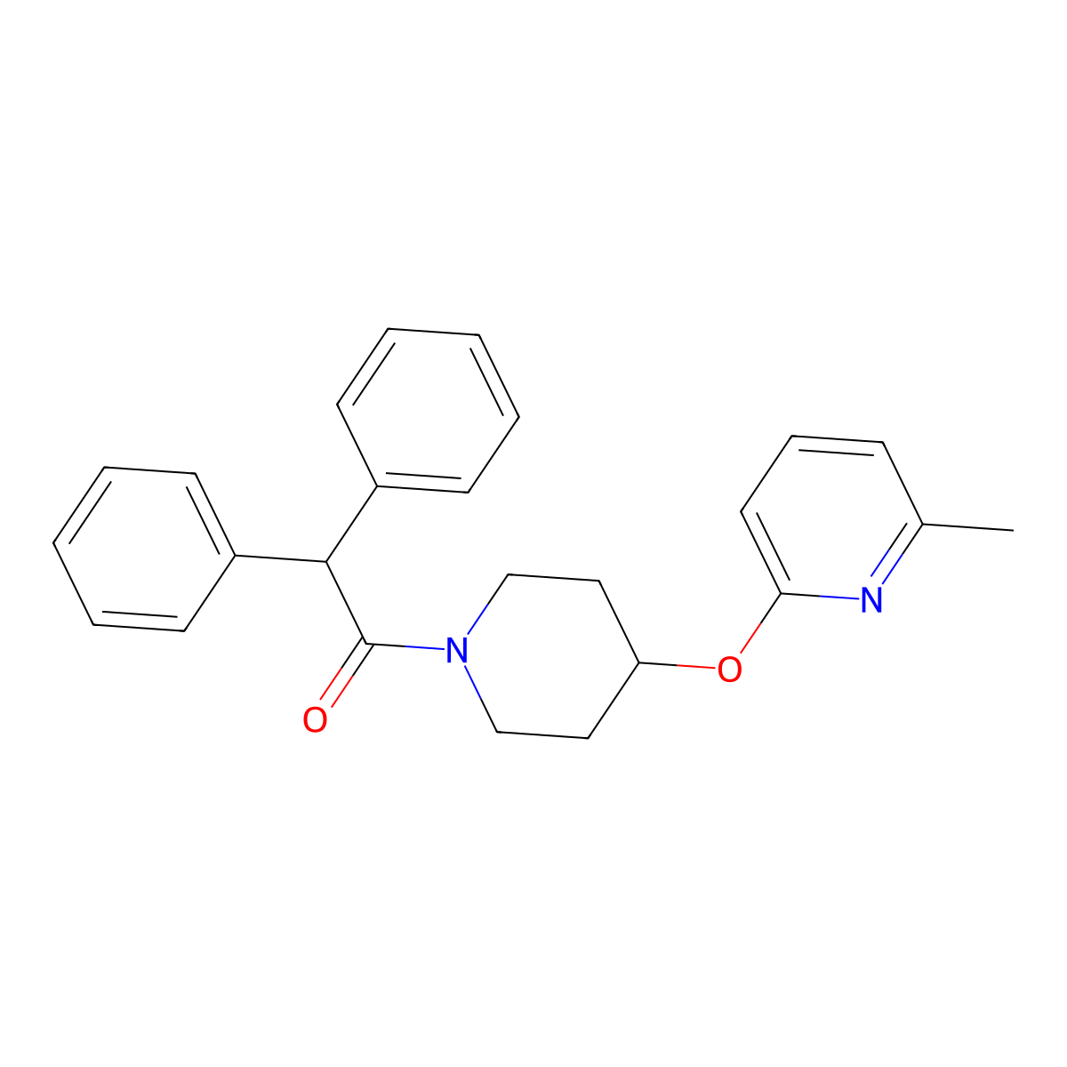 1-(4-((6-Methylpyridin-2-yl)oxy)piperidin-1-yl)-2,2-diphenylethanone molecular structure, CAS 1796969-37-3