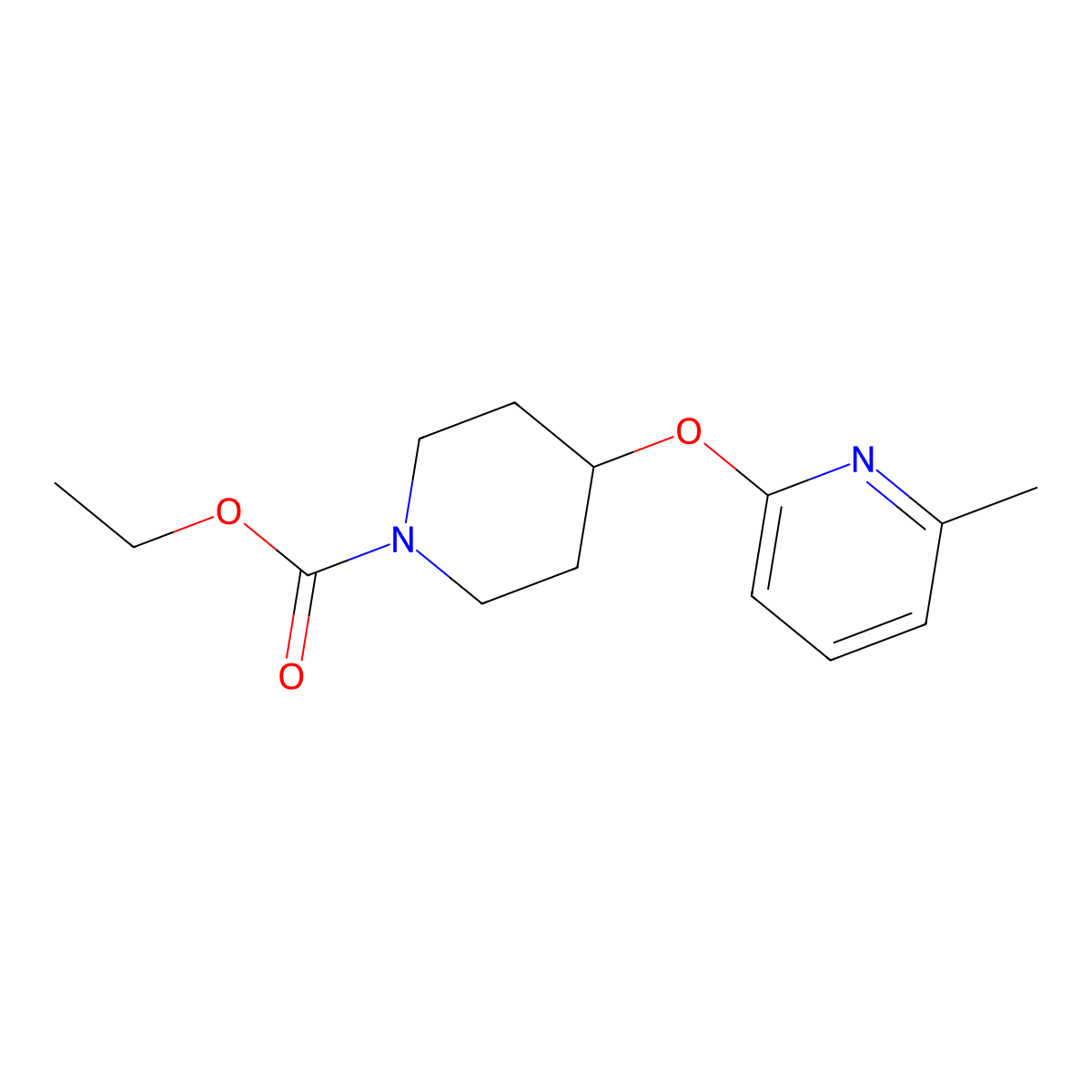 Ethyl 4-[(6-methylpyridin-2-YL)oxy]piperidine-1-carboxylate molecular structure, CAS 1796969-41-9