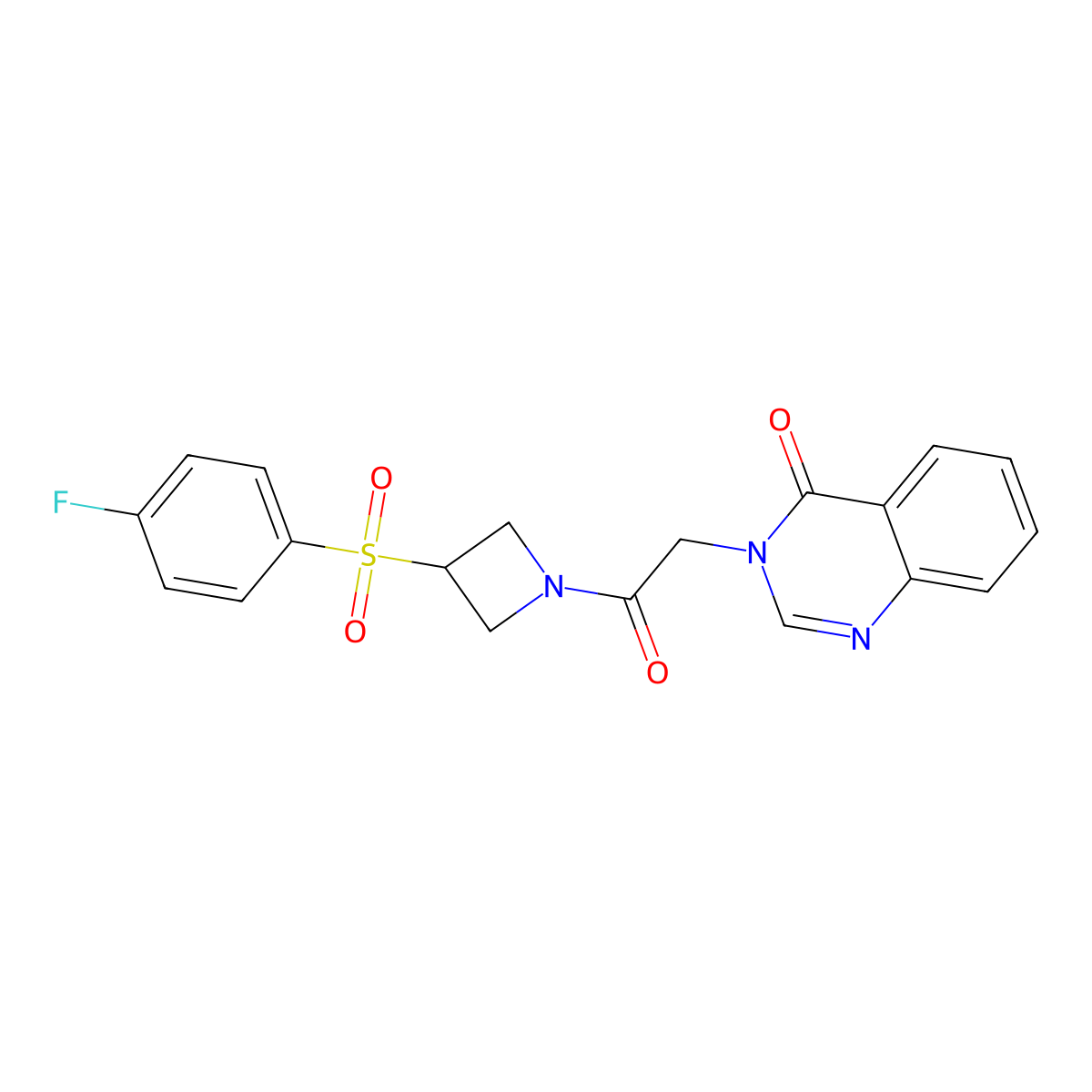 3-(2-(3-((4-fluorophenyl)sulfonyl)azetidin-1-yl)-2-oxoethyl)quinazolin-4(3H)-one molecular structure, CAS 1796970-04-1