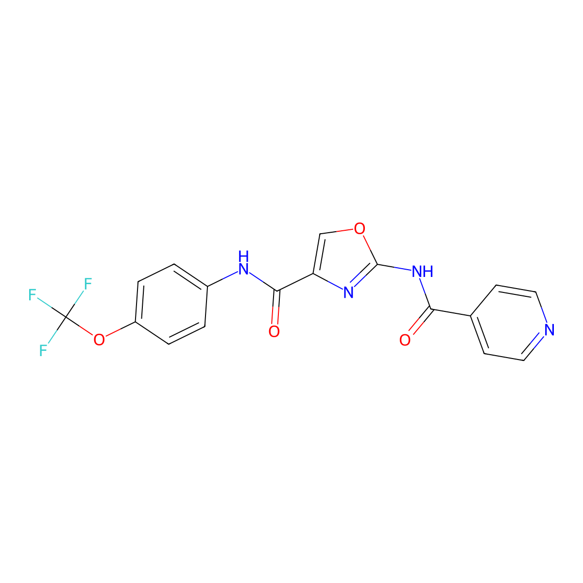 2-(isonicotinamido)-N-(4-(trifluoromethoxy)phenyl)oxazole-4-carboxamide molecular structure, CAS 1796970-10-9