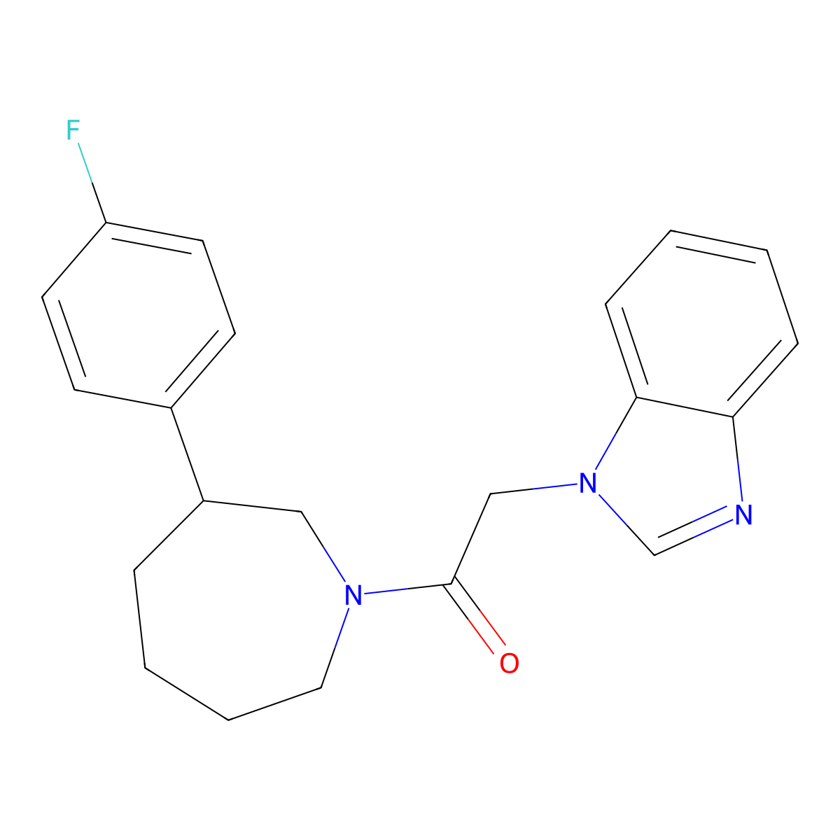 2-(1H-benzo[d]imidazol-1-yl)-1-(3-(4-fluorophenyl)azepan-1-yl)ethanone molecular structure, CAS 1796970-22-3