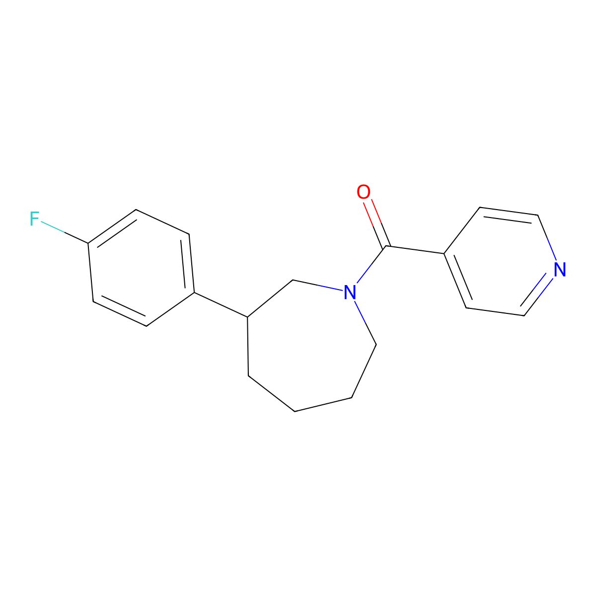 (3-(4-Fluorophenyl)azepan-1-yl)(pyridin-4-yl)methanone molecular structure, CAS 1796970-25-6