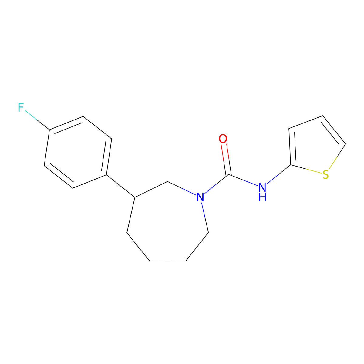 3-(4-fluorophenyl)-N-(thiophen-2-yl)azepane-1-carboxamide molecular structure, CAS 1796970-30-3