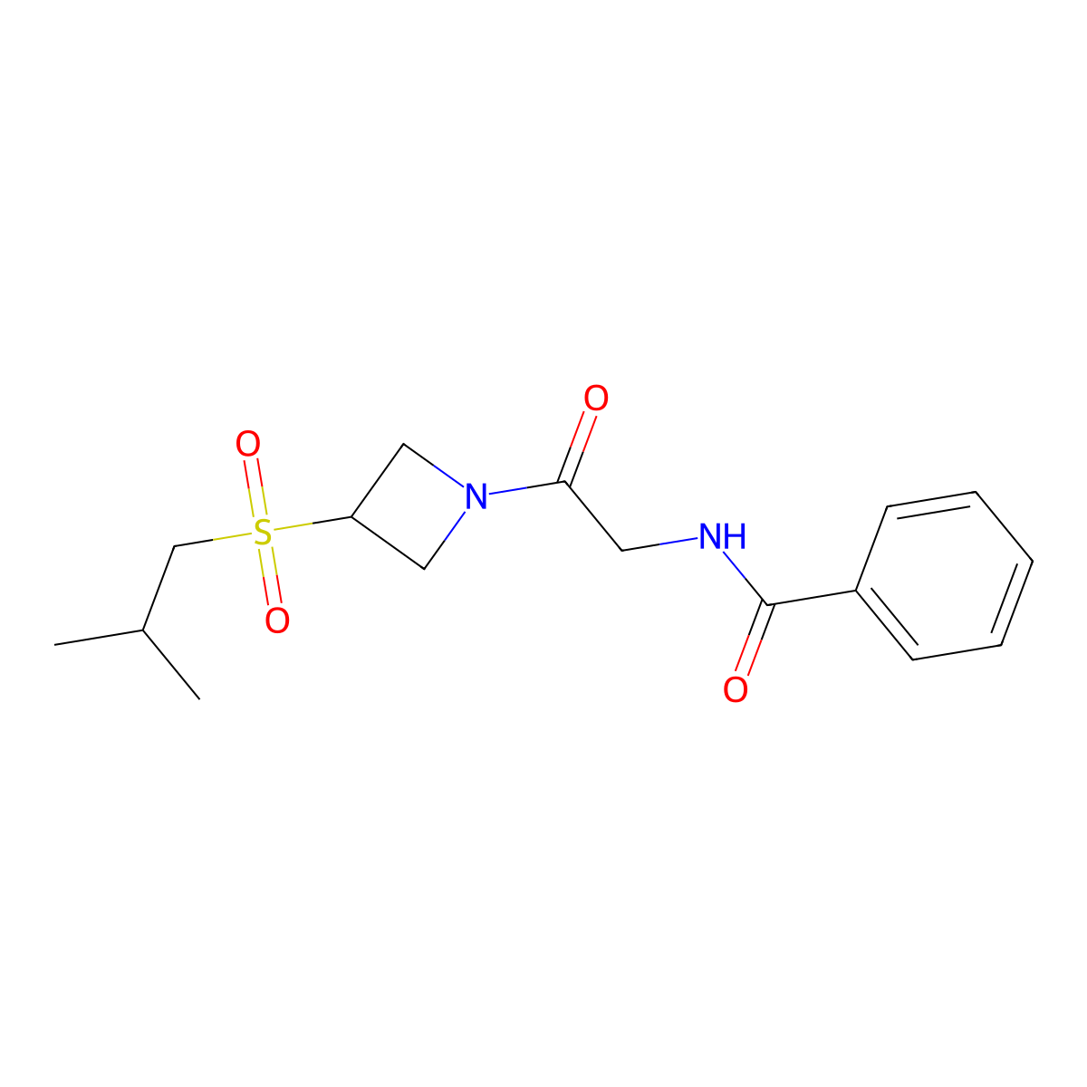 N-(2-(3-(isobutylsulfonyl)azetidin-1-yl)-2-oxoethyl)benzamide molecular structure, CAS 1796970-42-7