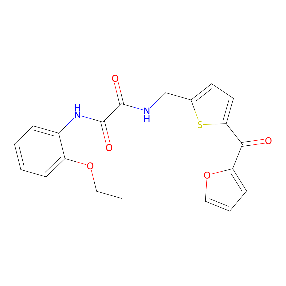 N1-(2-ethoxyphenyl)-N2-((5-(furan-2-carbonyl)thiophen-2-yl)methyl)oxalamide molecular structure, CAS 1796970-49-4