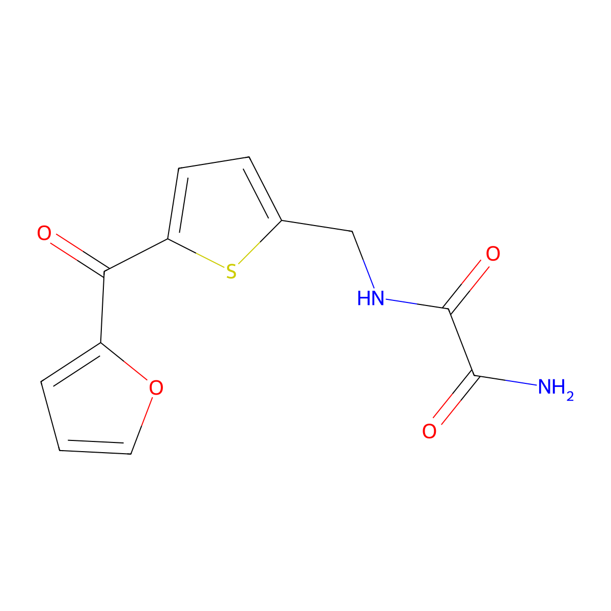 N1-((5-(furan-2-carbonyl)thiophen-2-yl)methyl)oxalamide molecular structure, CAS 1796970-52-9