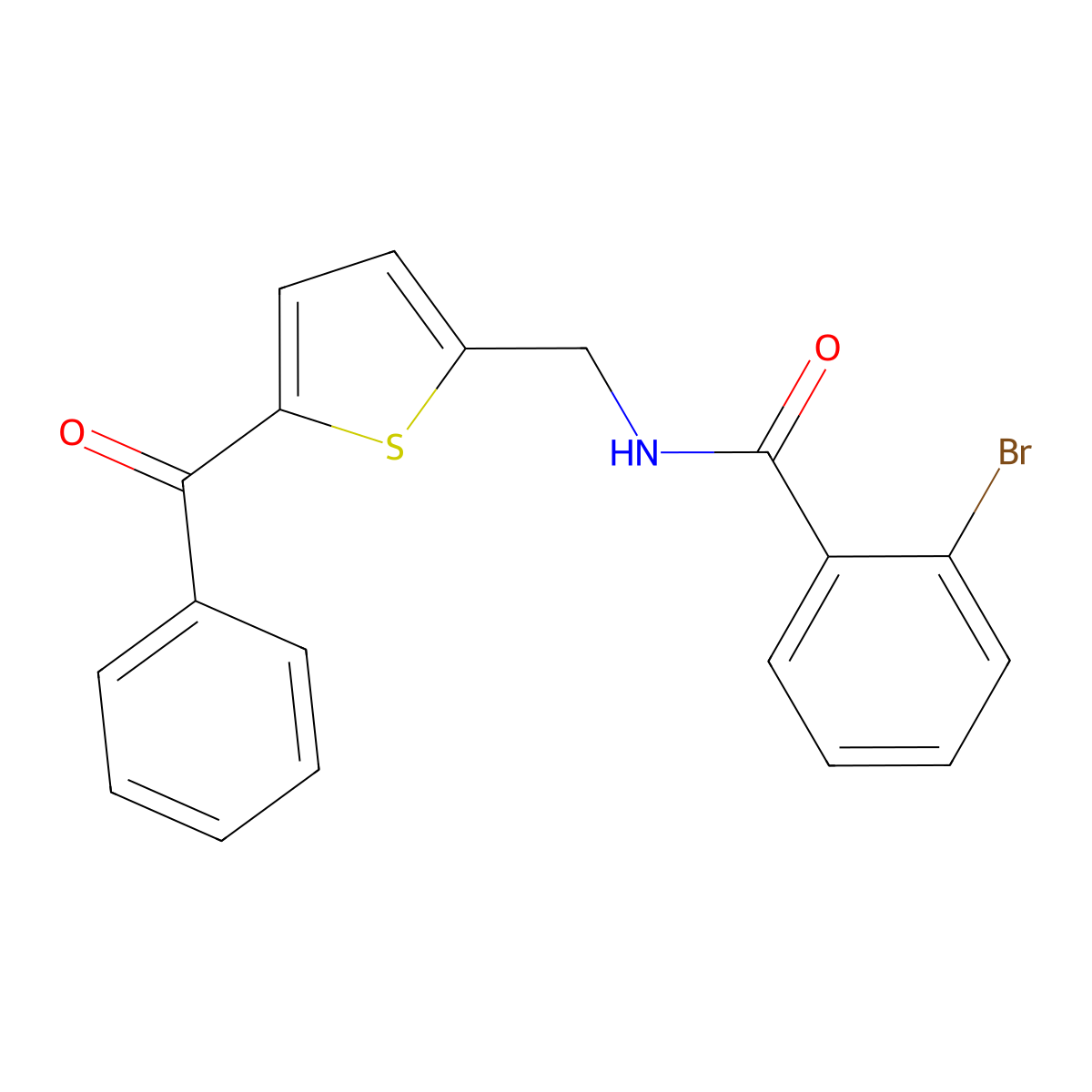 N-[(5-benzoylthiophen-2-yl)methyl]-2-bromobenzamide molecular structure, CAS 1796970-63-2