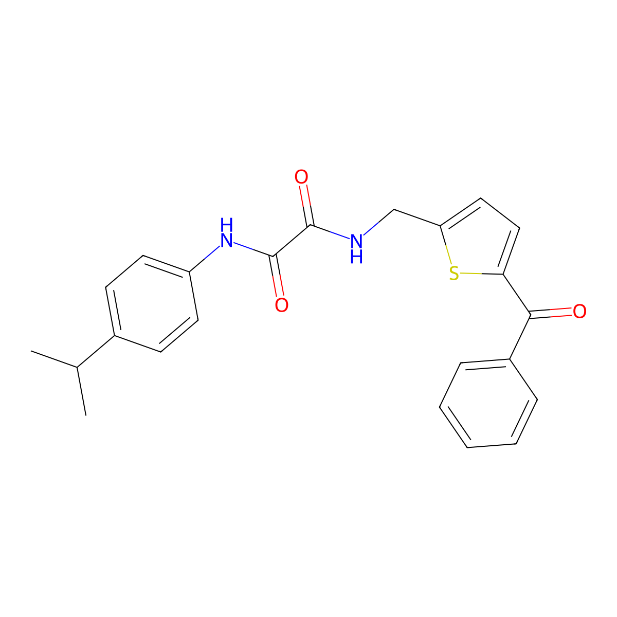 N1-((5-benzoylthiophen-2-yl)methyl)-N2-(4-isopropylphenyl)oxalamide molecular structure, CAS 1796970-65-4