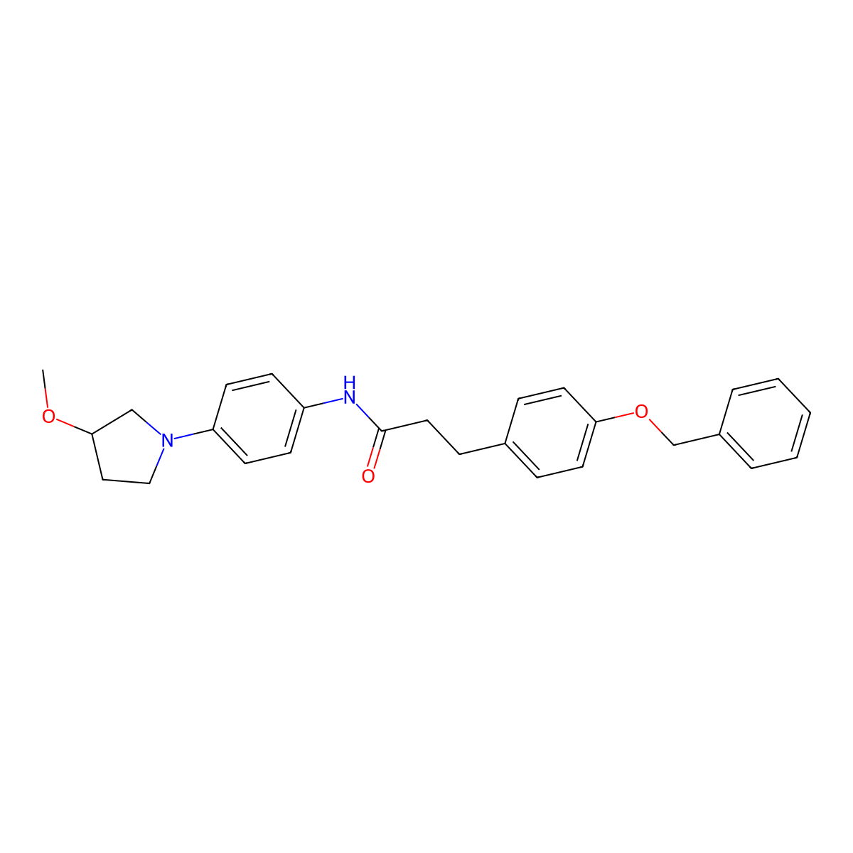 3-[4-(Benzyloxy)phenyl]-N-[4-(3-methoxypyrrolidin-1-YL)phenyl]propanamide molecular structure, CAS 1796970-71-2