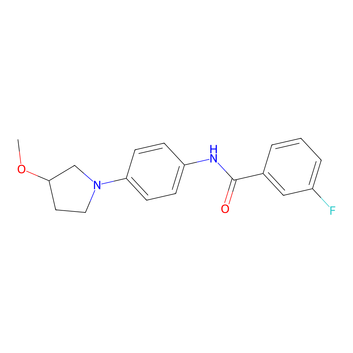 3-Fluoro-N-[4-(3-methoxypyrrolidin-1-YL)phenyl]benzamide molecular structure, CAS 1796970-75-6
