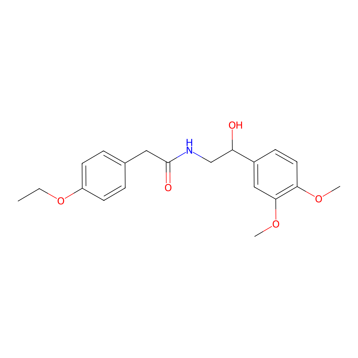 N-[2-(3,4-dimethoxyphenyl)-2-hydroxyethyl]-2-(4-ethoxyphenyl)acetamide molecular structure, CAS 1796970-76-7