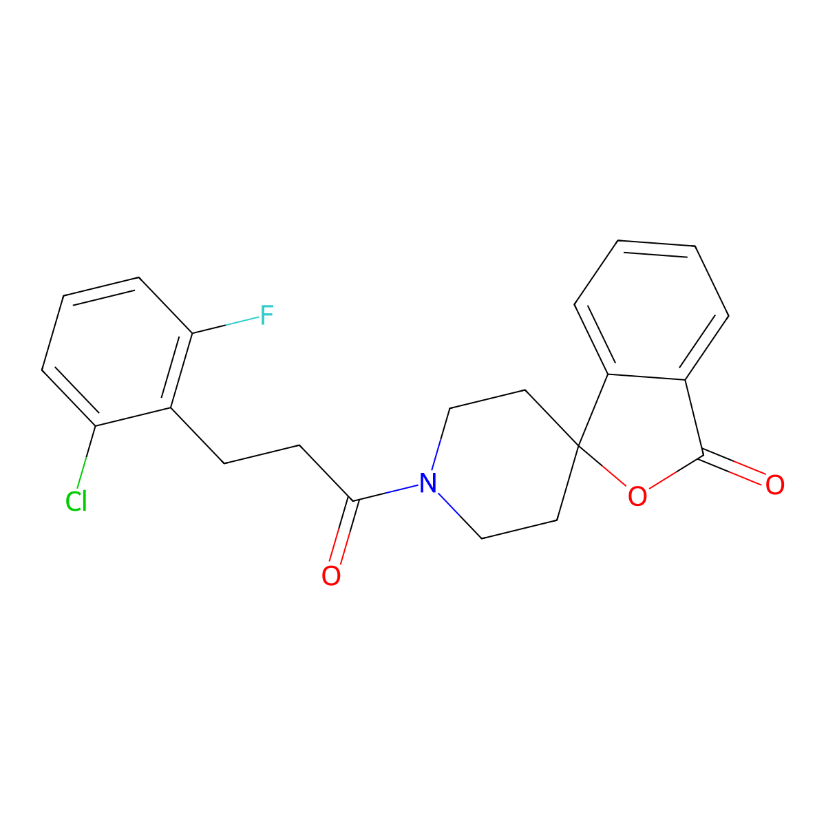 1'-[3-(2-chloro-6-fluorophenyl)propanoyl]-3H-spiro[2-benzofuran-1,4'-piperidine]-3-one molecular structure, CAS 1796970-97-2