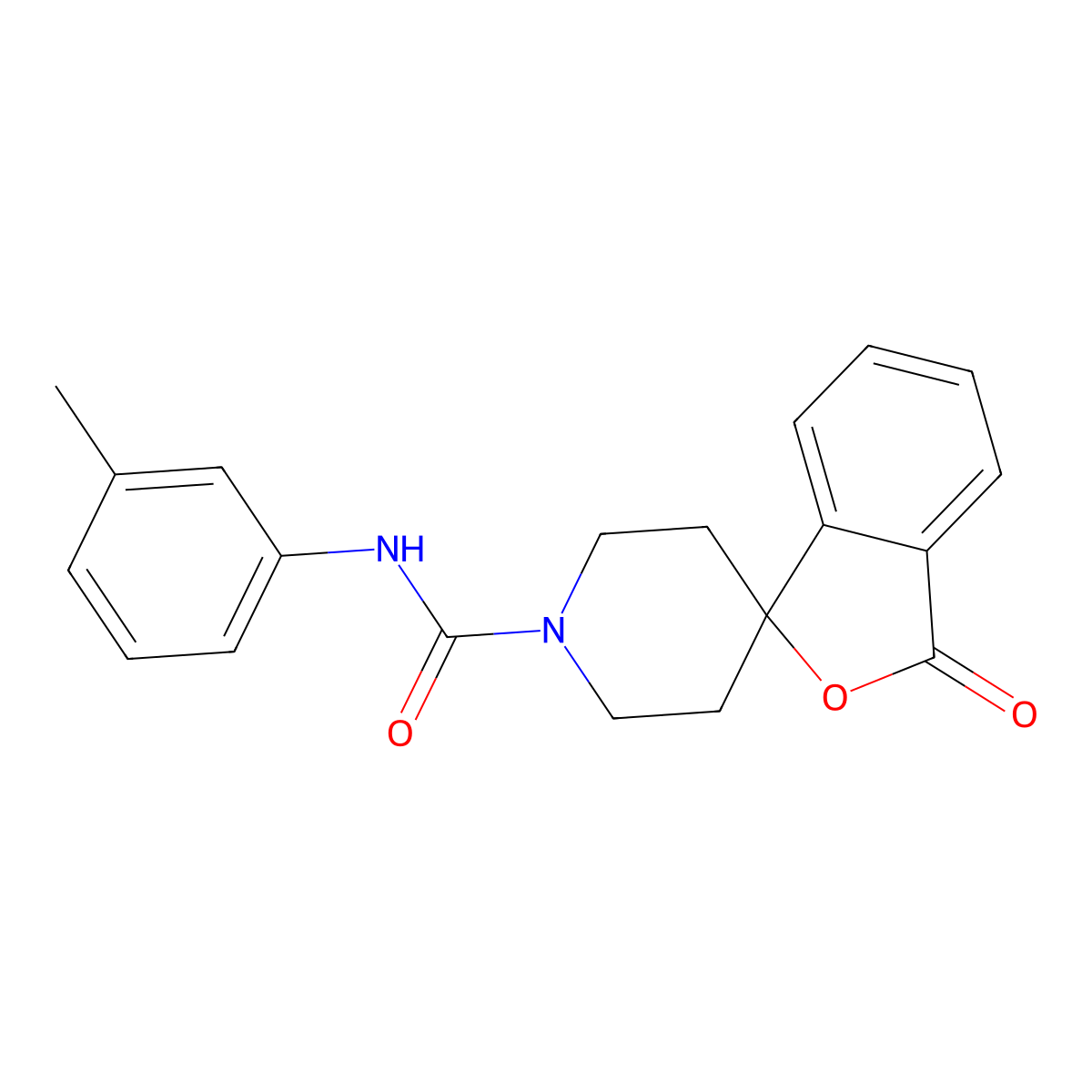 3-oxo-N-(m-tolyl)-3H-spiro[isobenzofuran-1,4'-piperidine]-1'-carboxamide molecular structure, CAS 1796971-00-0