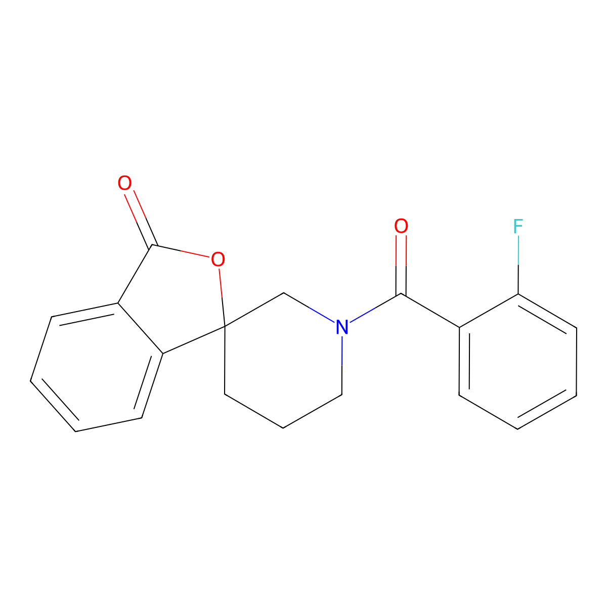 1'-(2-fluorobenzoyl)-3H-spiro[2-benzofuran-1,3'-piperidine]-3-one molecular structure, CAS 1796971-02-2