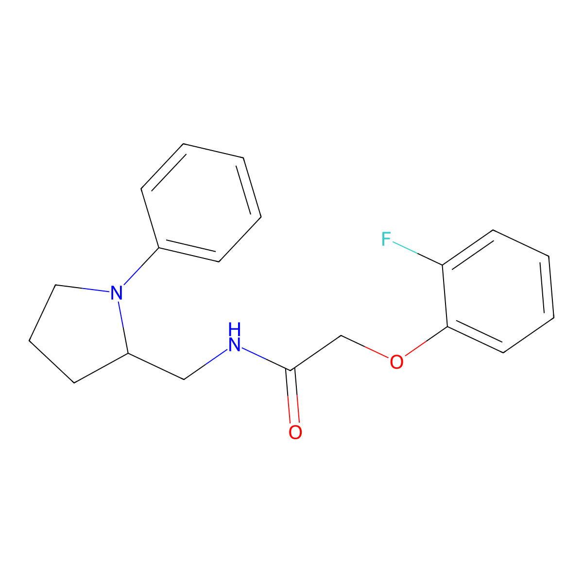 2-(2-fluorophenoxy)-N-((1-phenylpyrrolidin-2-yl)methyl)acetamide molecular structure, CAS 1796971-17-9