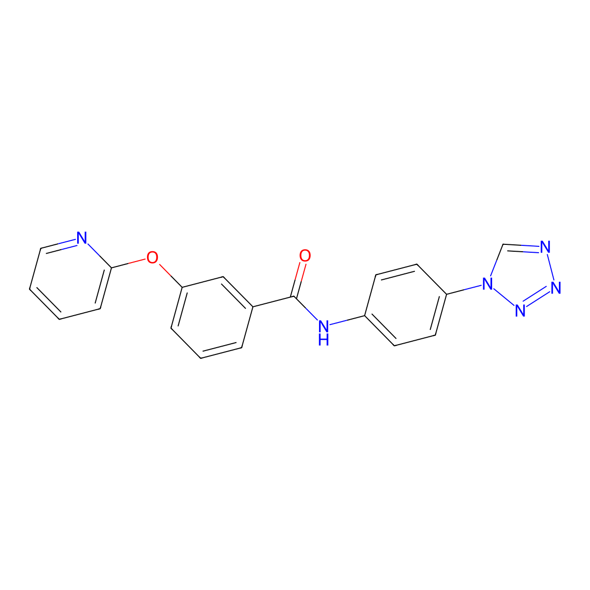 N-(4-(1H-tetrazol-1-yl)phenyl)-3-(pyridin-2-yloxy)benzamide molecular structure, CAS 1796971-35-1