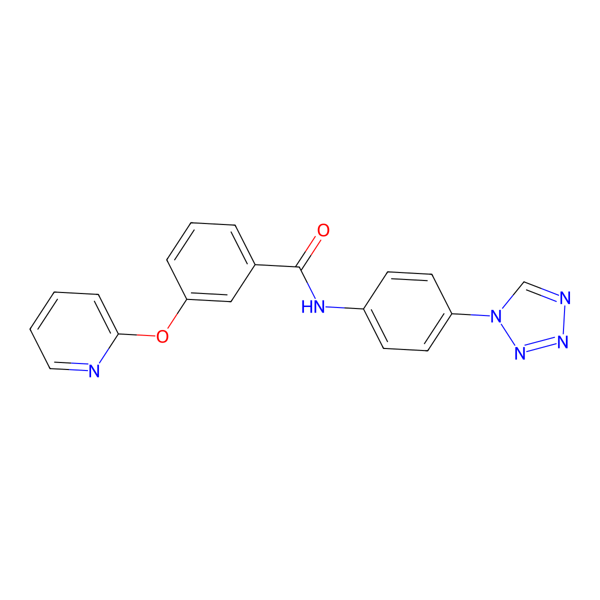 N-(4-(1H-tetrazol-1-yl)phenyl)-3-(pyridin-2-yloxy)benzamide molecular structure, CAS 1796971-35-1