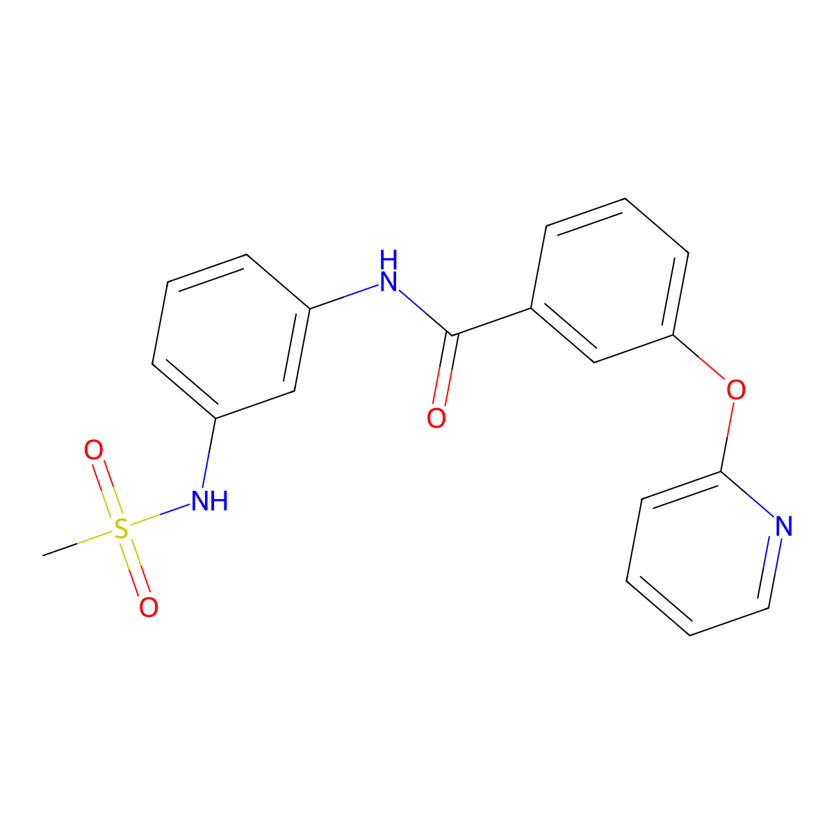 N-(3-(methylsulfonamido)phenyl)-3-(pyridin-2-yloxy)benzamide molecular structure, CAS 1796971-40-8