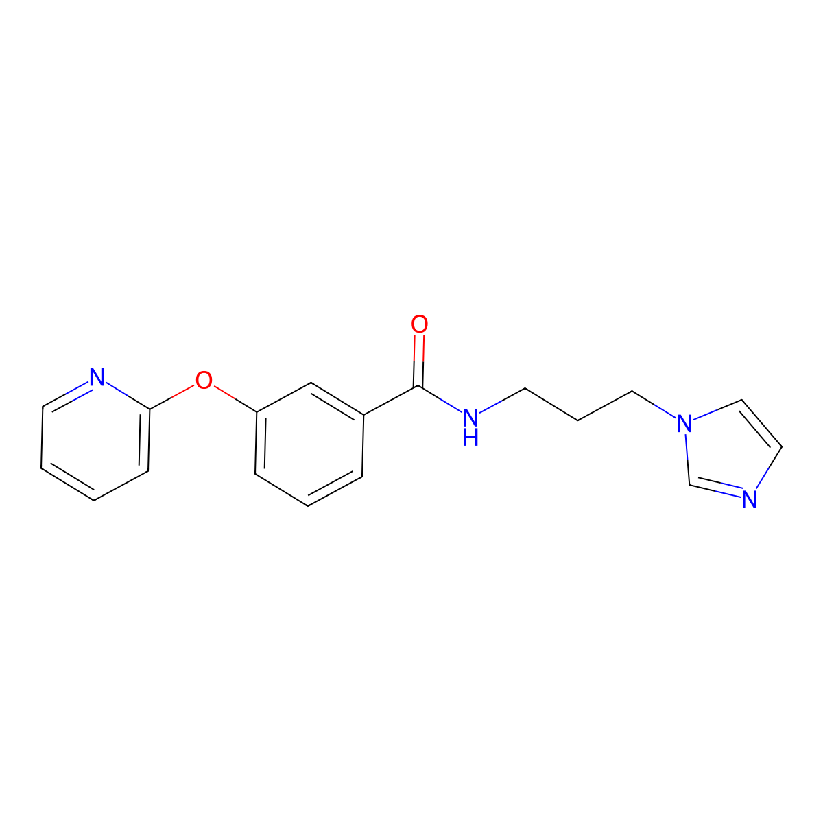 N-(3-(1H-imidazol-1-yl)propyl)-3-(pyridin-2-yloxy)benzamide molecular structure, CAS 1796971-42-0