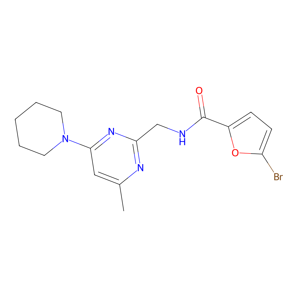 5-Bromo-N-{[4-methyl-6-(piperidin-1-YL)pyrimidin-2-YL]methyl}furan-2-carboxamide molecular structure, CAS 1796992-55-6