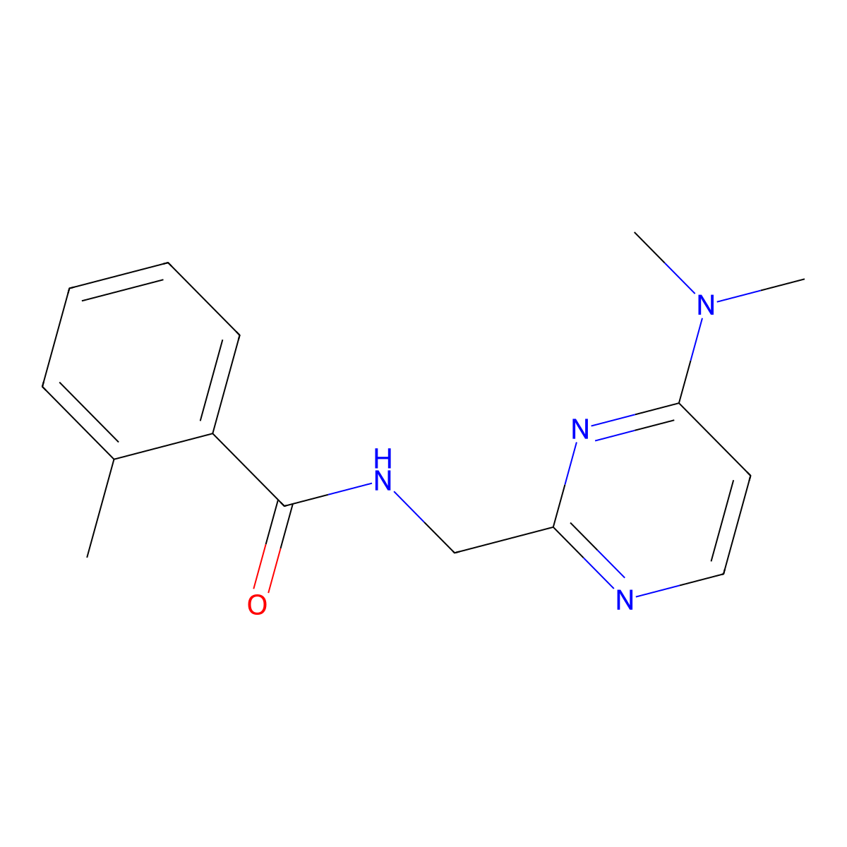 N-{[4-(dimethylamino)pyrimidin-2-yl]methyl}-2-methylbenzamide molecular structure, CAS 1796993-66-2