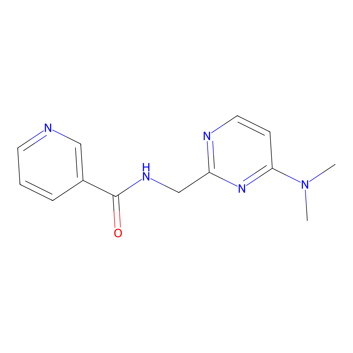 N-((4-(dimethylamino)pyrimidin-2-yl)methyl)nicotinamide molecular structure, CAS 1796993-75-3