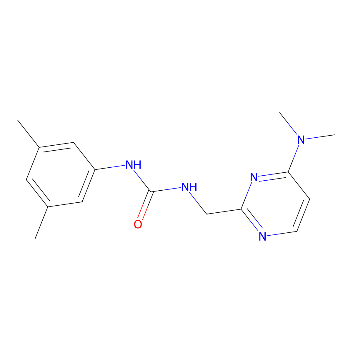 1-((4-(Dimethylamino)pyrimidin-2-yl)methyl)-3-(3,5-dimethylphenyl)urea molecular structure, CAS 1796993-82-2
