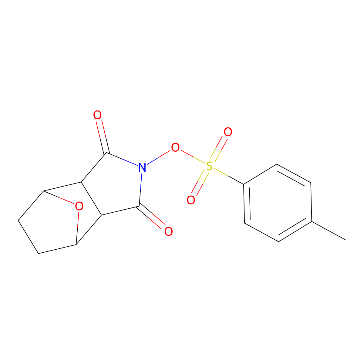 2-{[(4-methylphenyl)sulfonyl]oxy}hexahydro-1H-4,7-epoxyisoindole-1,3(2H)-dione molecular structure, CAS 1796995-80-6