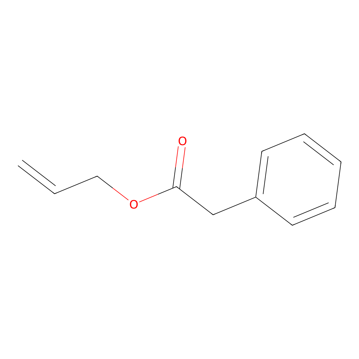 Allyl phenylacetate molecular structure, CAS 1797-74-6