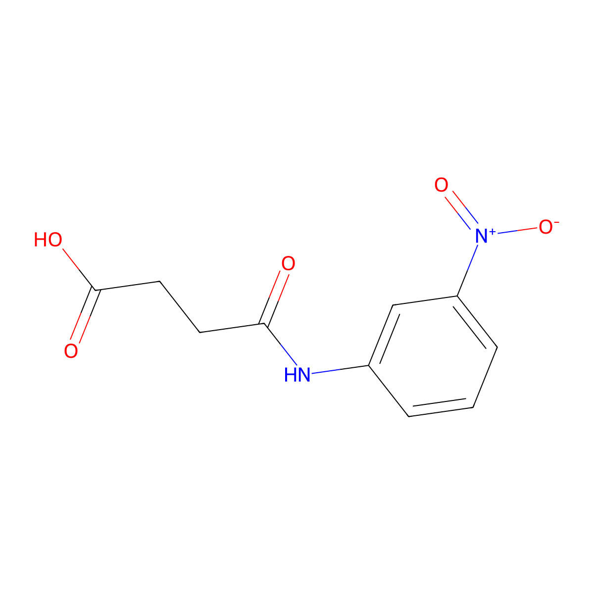 3-(3-Nitrophenylaminocarbonyl)propionic acid molecular structure, CAS 1797-93-9