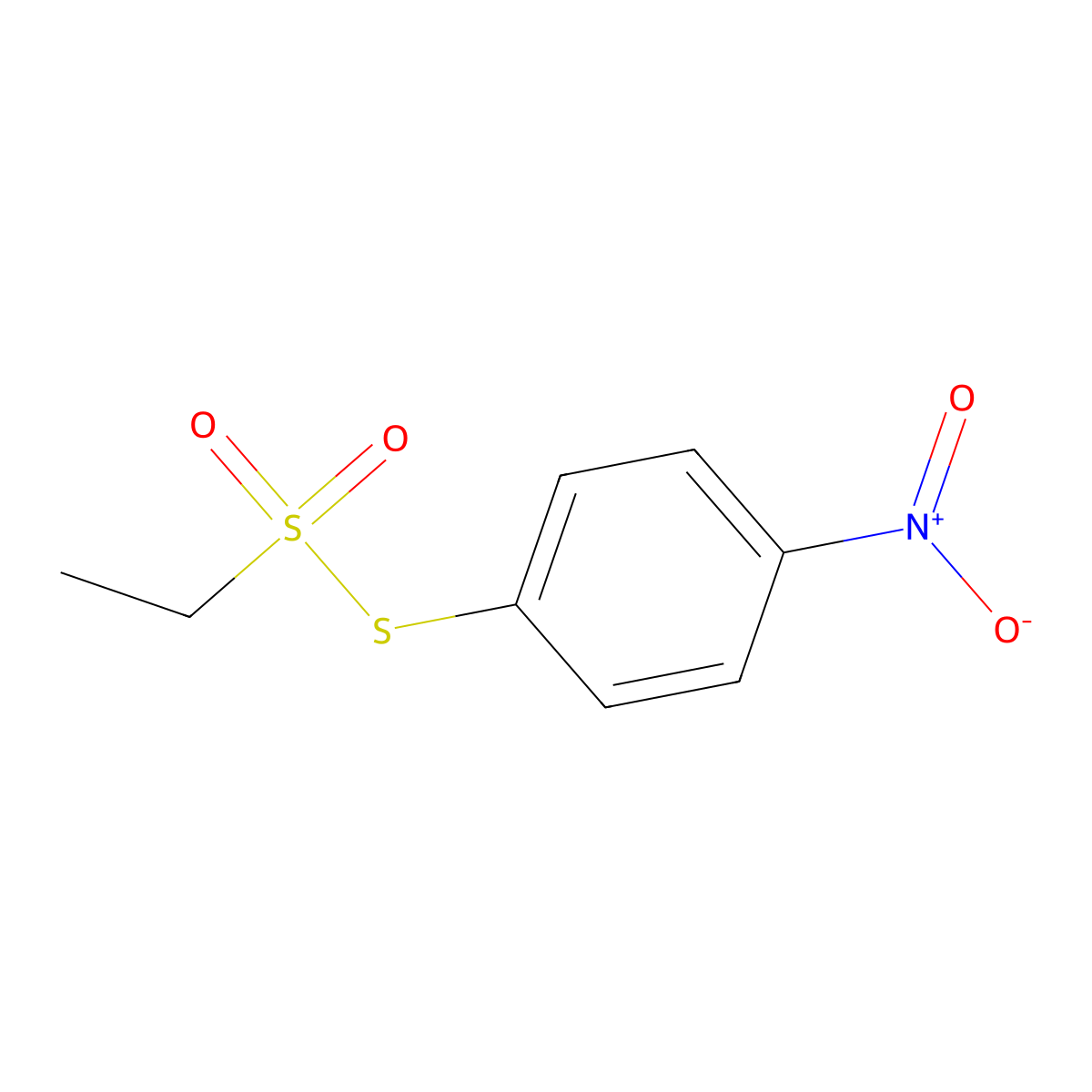1-Ethylsulfonylsulfanyl-4-nitrobenzene molecular structure, CAS 1797-96-2