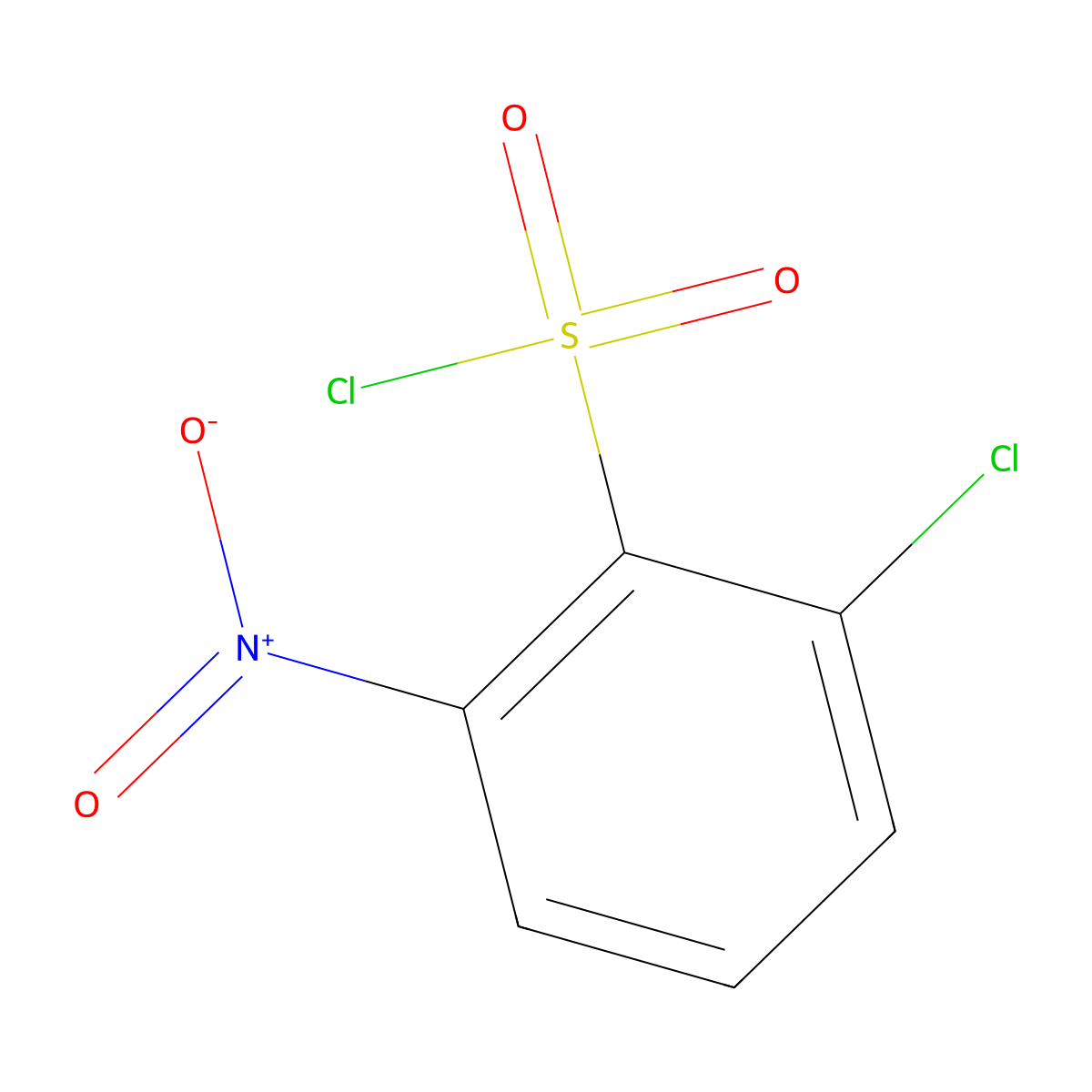 2-Chloro-6-nitrobenzene-1-sulfonyl chloride molecular structure, CAS 17970-75-1