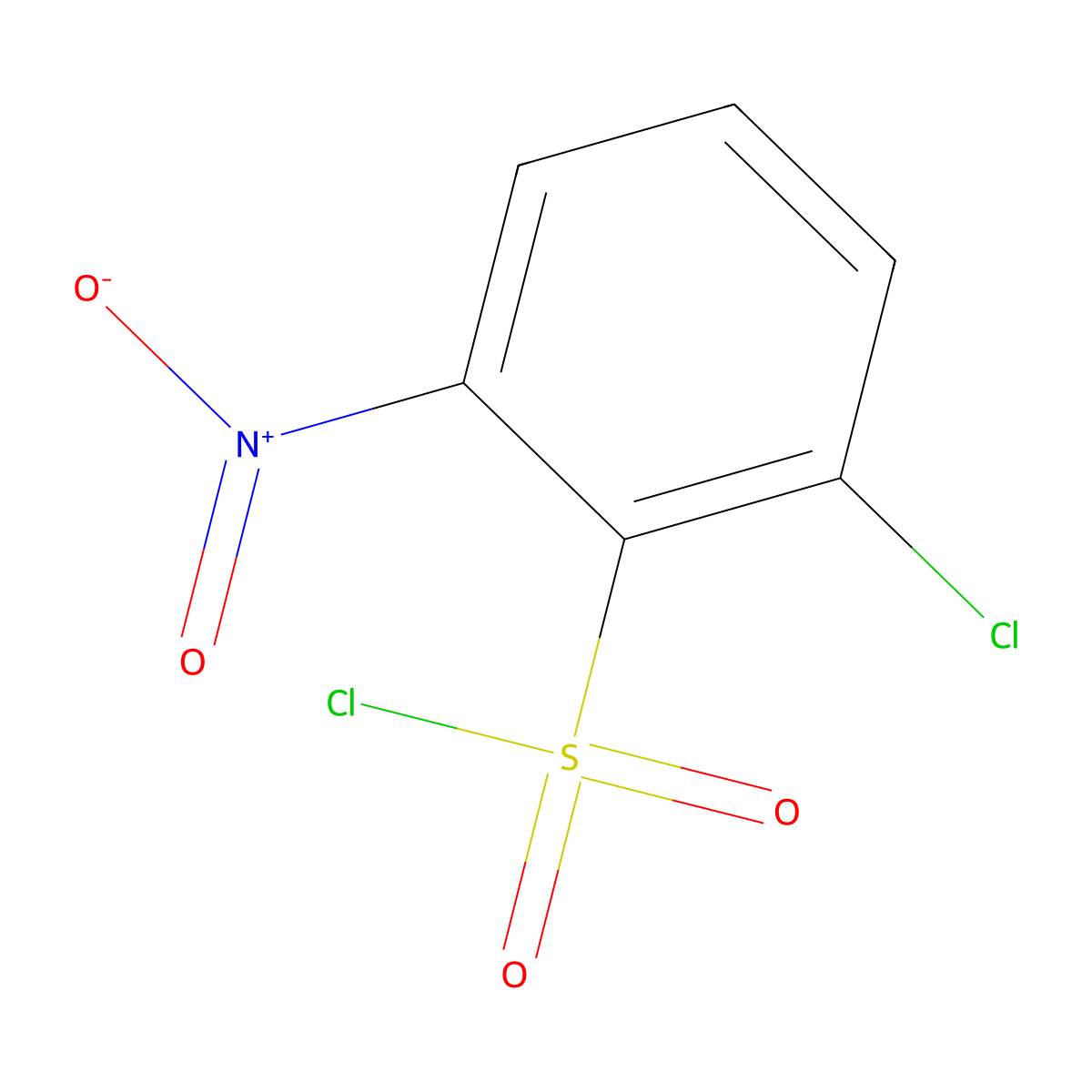 2-Chloro-6-nitrobenzene-1-sulfonyl chloride molecular structure, CAS 17970-75-1