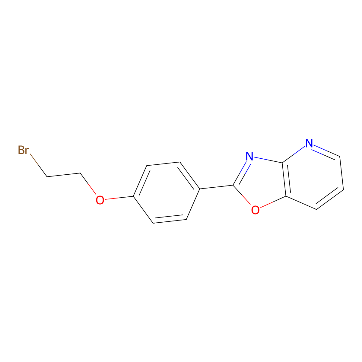 2-[4-(2-Bromoethoxy)phenyl]-[1,3]oxazolo[4,5-b]pyridine molecular structure, CAS 1797008-60-6