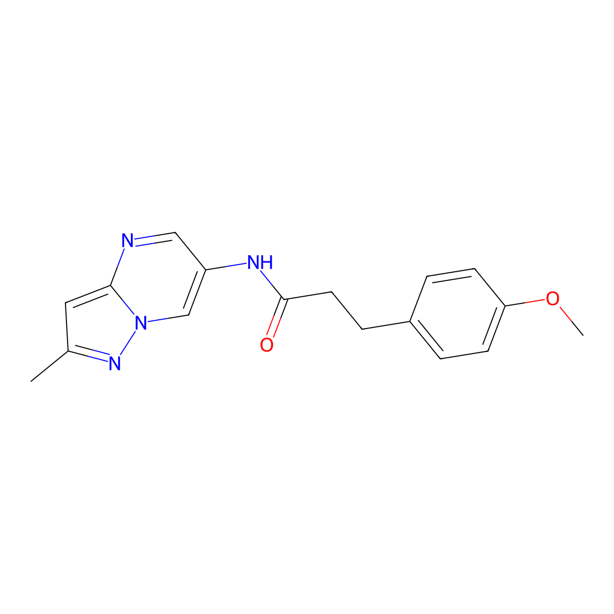 3-(4-methoxyphenyl)-N-{2-methylpyrazolo[1,5-a]pyrimidin-6-yl}propanamide molecular structure, CAS 1797014-92-6