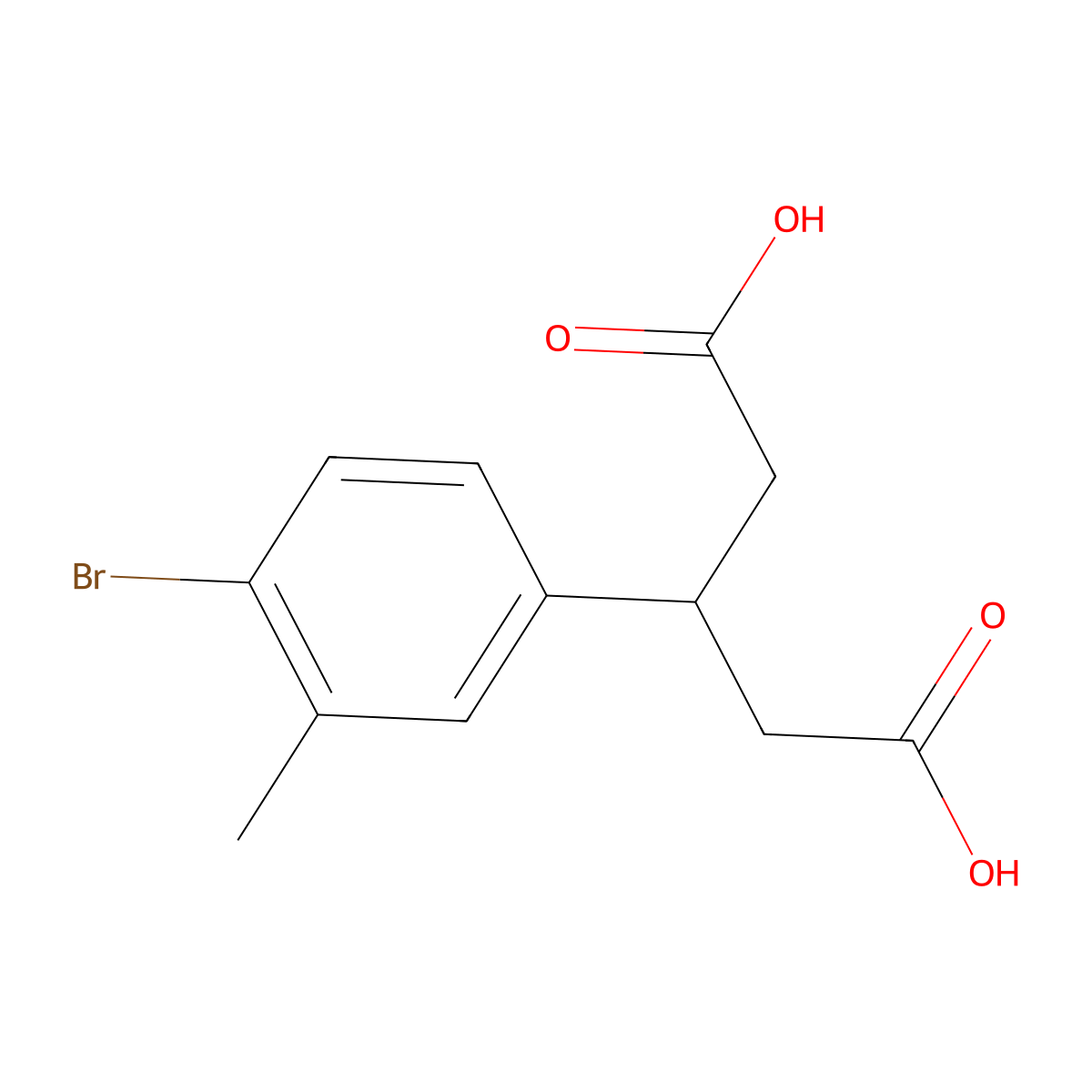3-(4-Bromo-3-methylphenyl)pentanedioic acid molecular structure, CAS 1797015-21-4