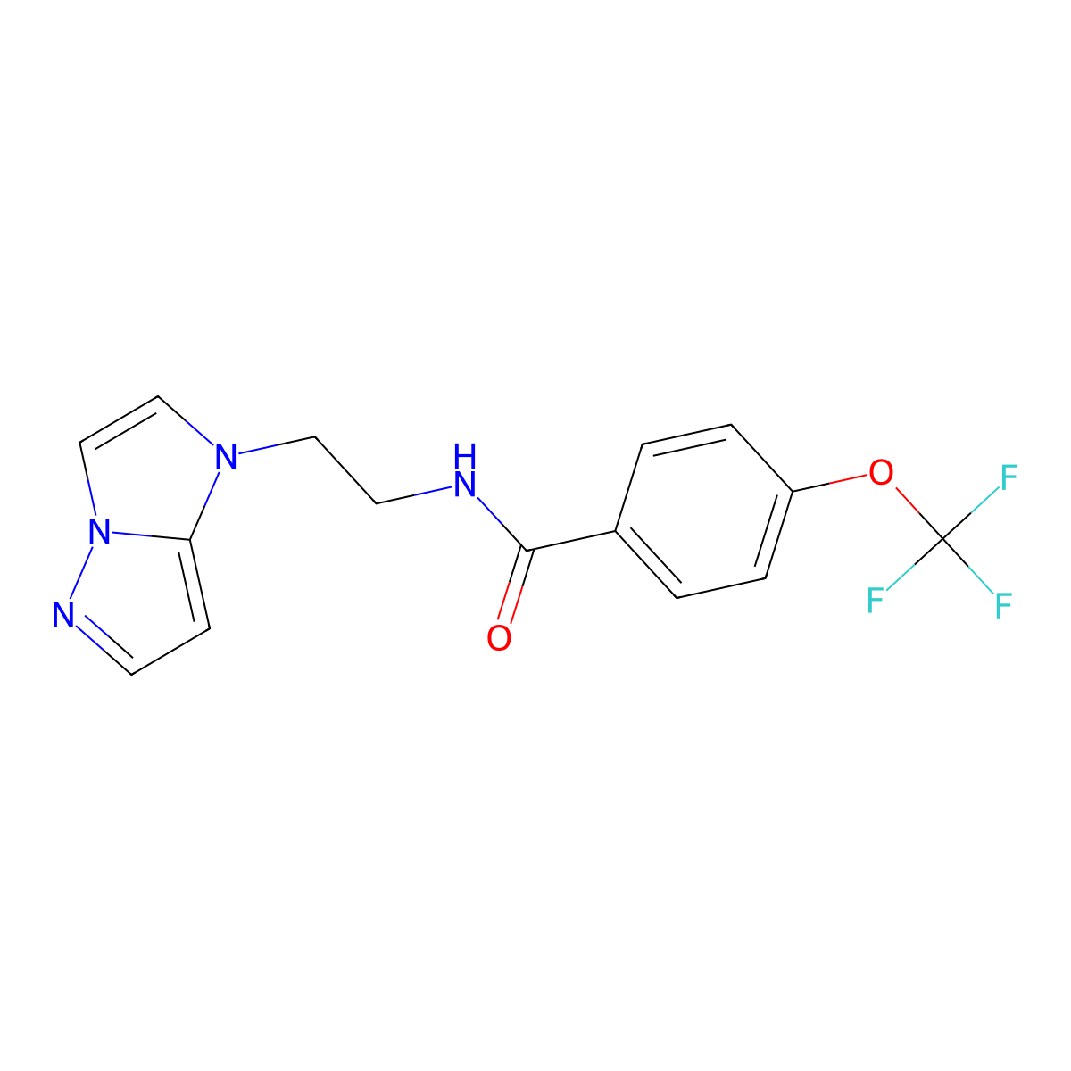 N-(2-(1H-imidazo[1,2-b]pyrazol-1-yl)ethyl)-4-(trifluoromethoxy)benzamide molecular structure, CAS 1797015-45-2