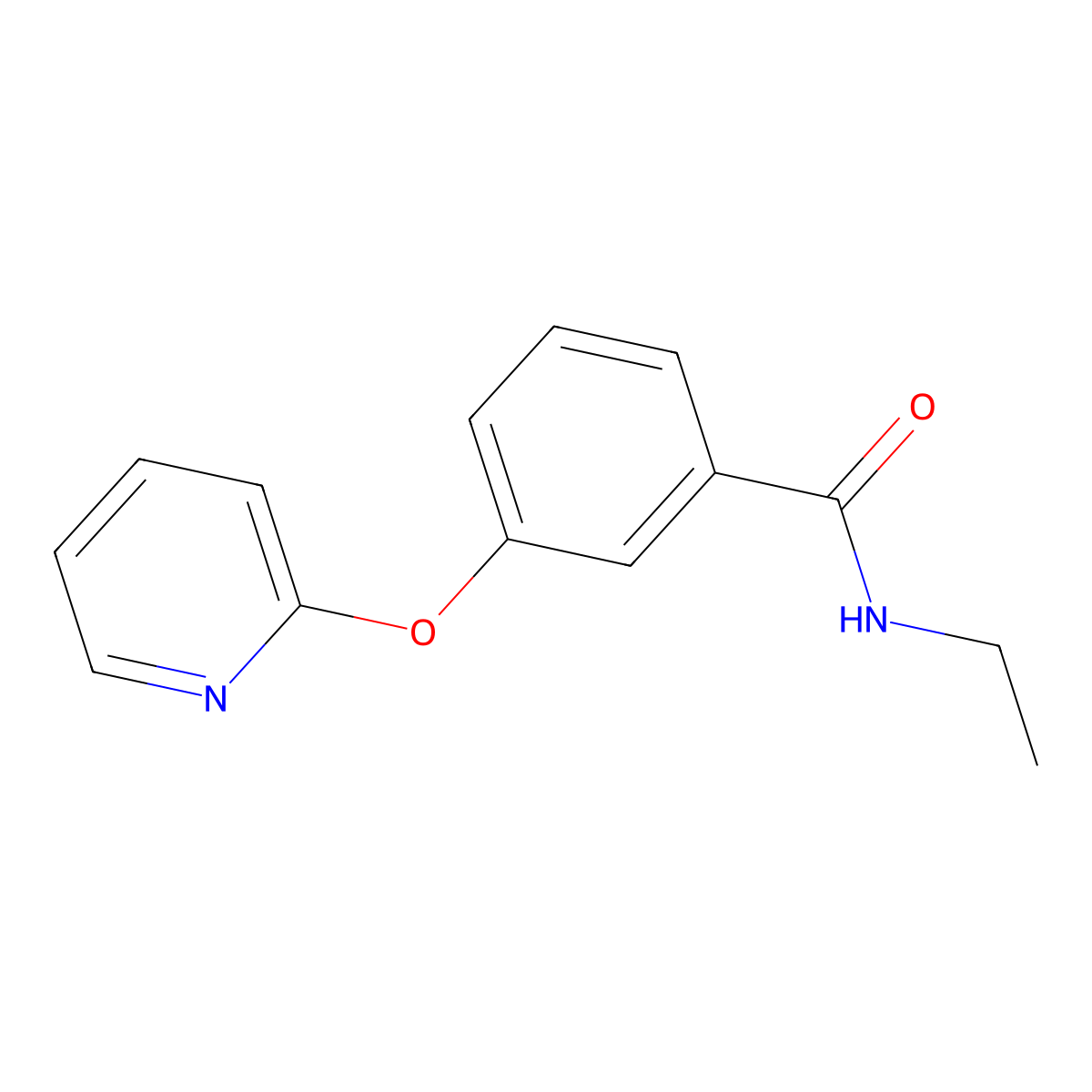 N-ethyl-3-(pyridin-2-yloxy)benzamide molecular structure, CAS 1797017-60-7