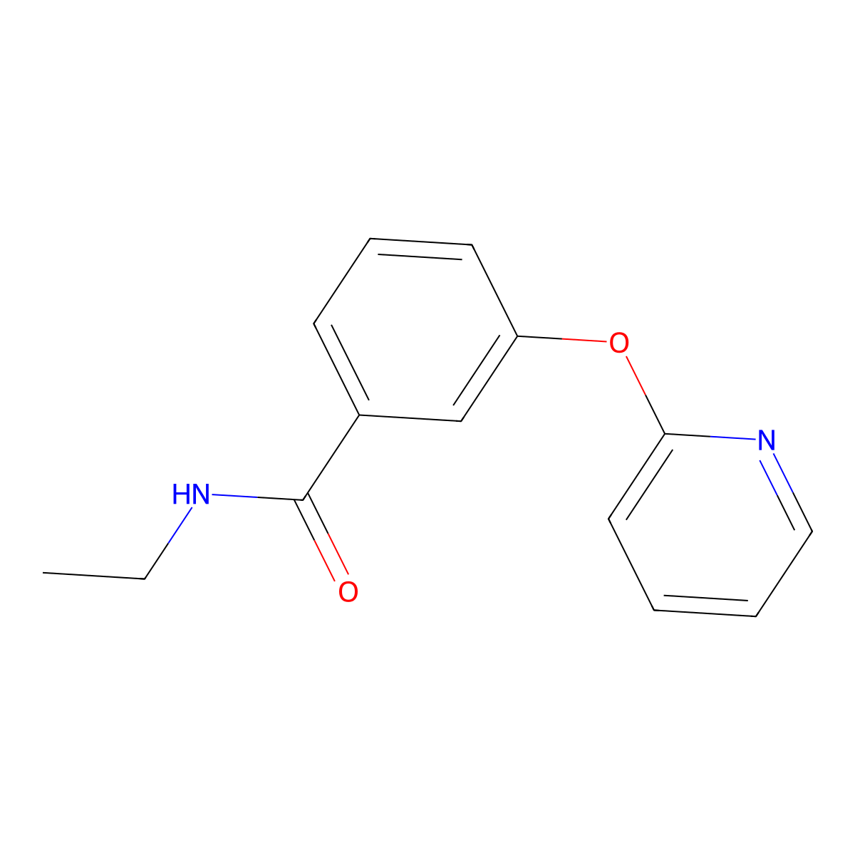 N-ethyl-3-(pyridin-2-yloxy)benzamide molecular structure, CAS 1797017-60-7