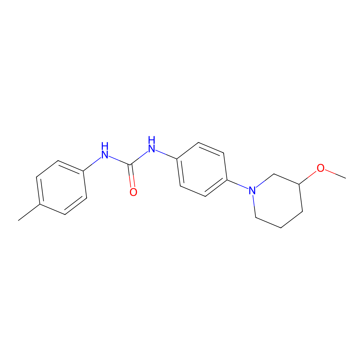 1-(4-(3-Methoxypiperidin-1-yl)phenyl)-3-(p-tolyl)urea molecular structure, CAS 1797022-09-3
