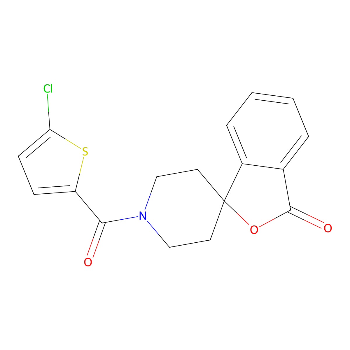 1'-(5-chlorothiophene-2-carbonyl)-3H-spiro[2-benzofuran-1,4'-piperidine]-3-one molecular structure, CAS 1797022-24-2