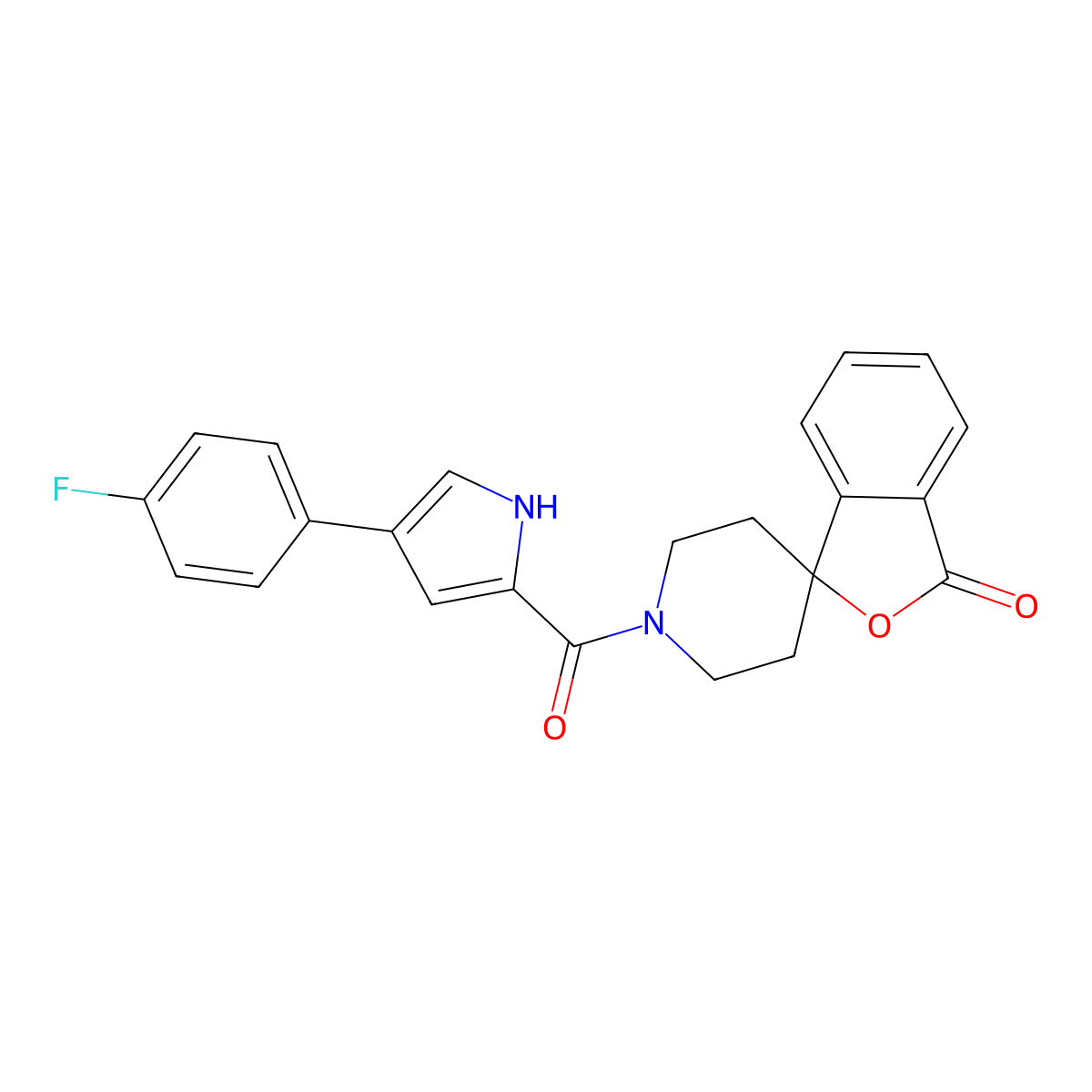 1'-[4-(4-fluorophenyl)-1H-pyrrole-2-carbonyl]-3H-spiro[2-benzofuran-1,4'-piperidine]-3-one molecular structure, CAS 1797022-29-7