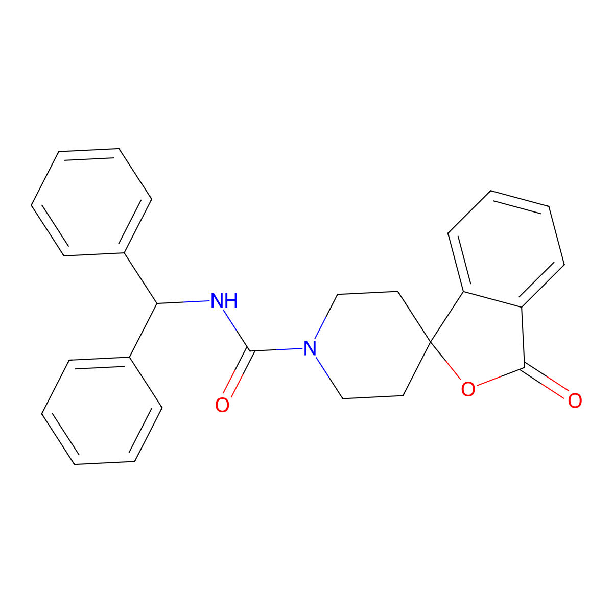 N-benzhydryl-3-oxo-3H-spiro[isobenzofuran-1,4'-piperidine]-1'-carboxamide molecular structure, CAS 1797022-44-6