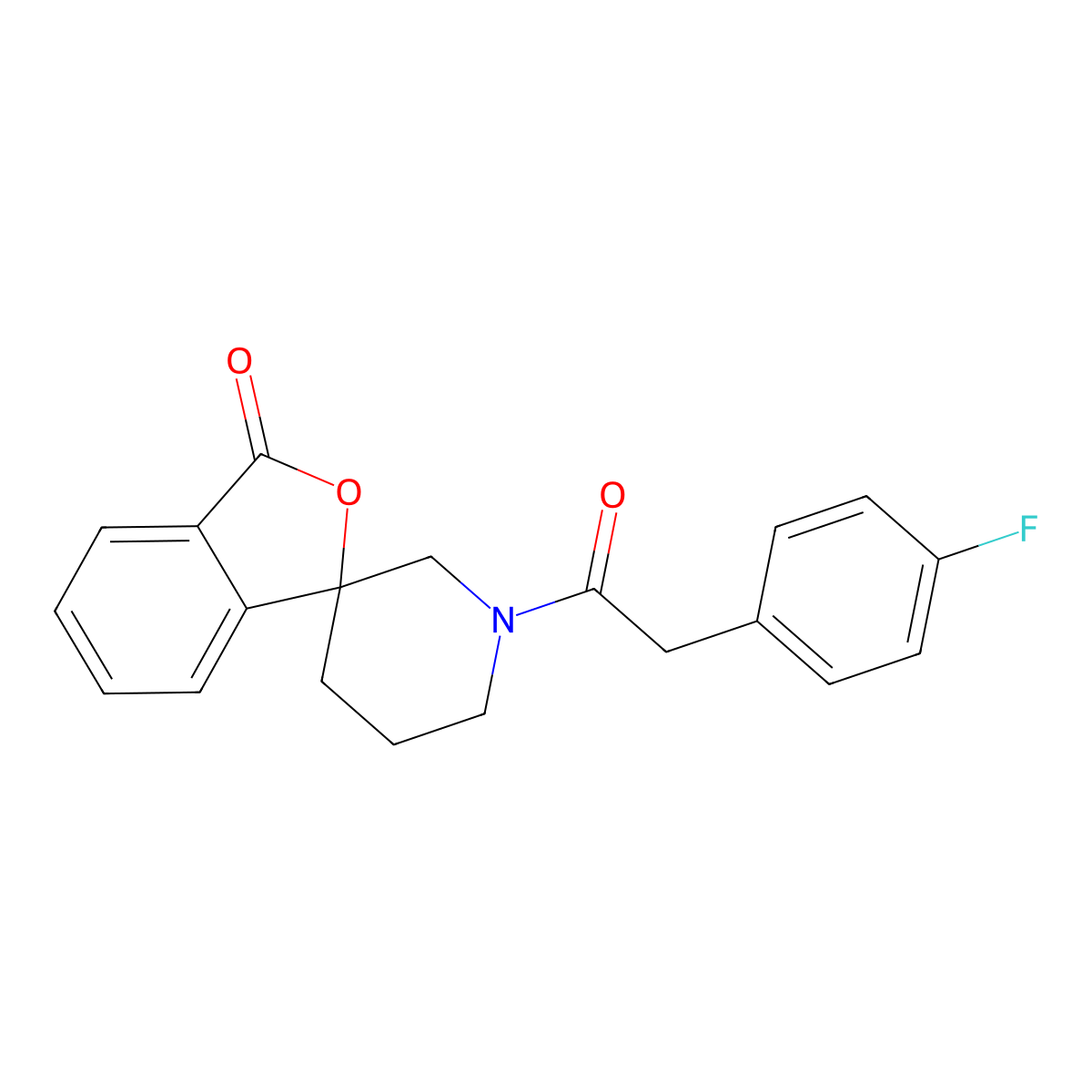 1'-[2-(4-fluorophenyl)acetyl]-3H-spiro[2-benzofuran-1,3'-piperidine]-3-one molecular structure, CAS 1797022-76-4