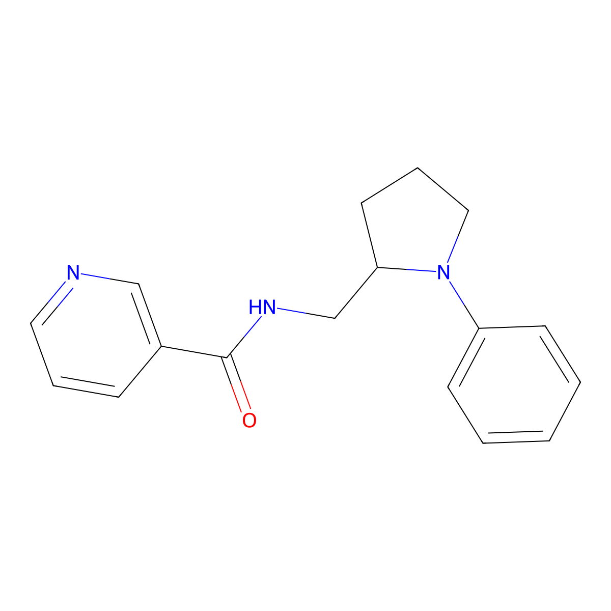 N-((1-phenylpyrrolidin-2-yl)methyl)nicotinamide molecular structure, CAS 1797023-49-4