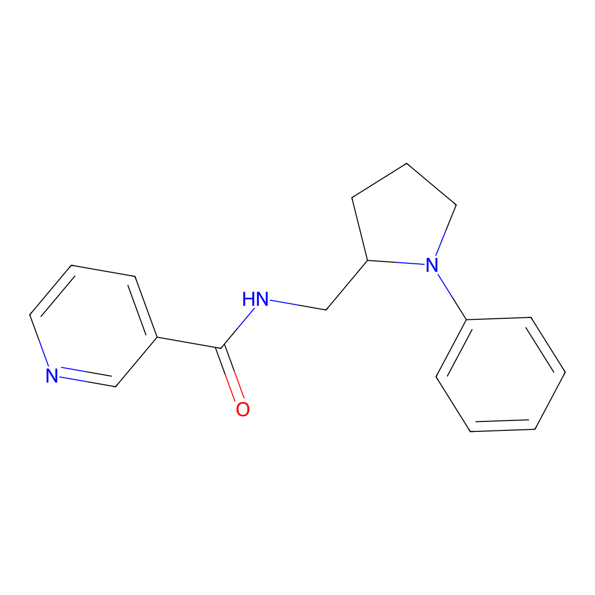 N-((1-phenylpyrrolidin-2-yl)methyl)nicotinamide molecular structure, CAS 1797023-49-4