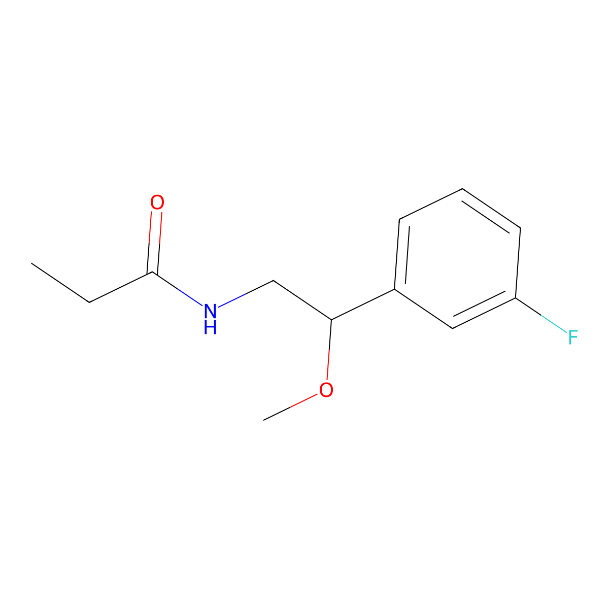N-(2-(3-fluorophenyl)-2-methoxyethyl)propionamide molecular structure, CAS 1797023-90-5