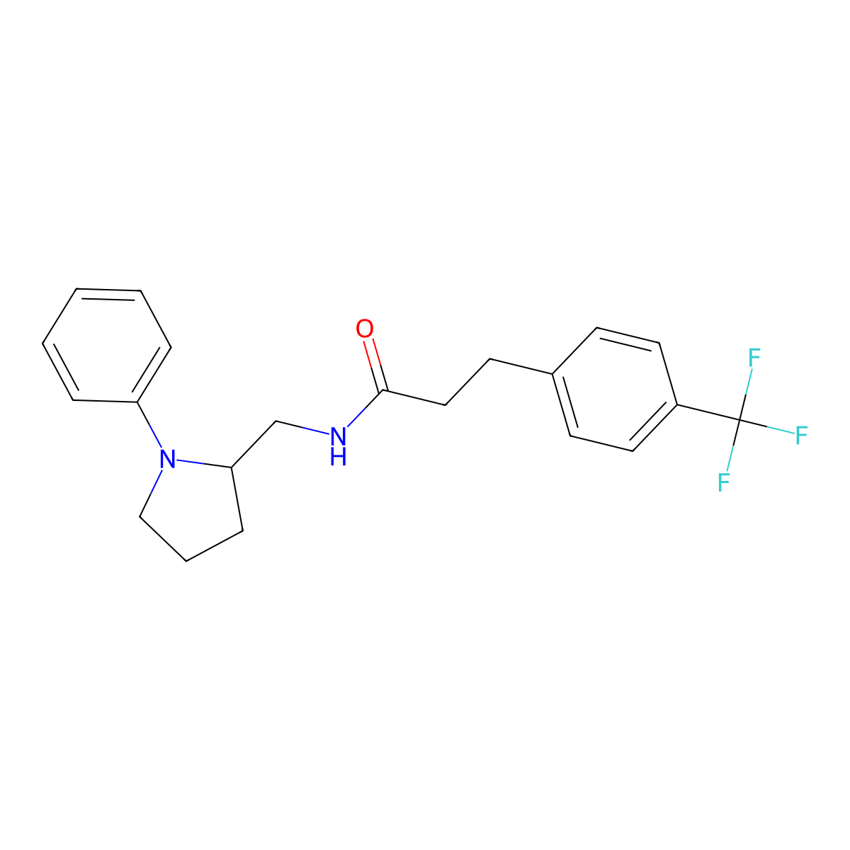 N-[(1-phenylpyrrolidin-2-yl)methyl]-3-[4-(trifluoromethyl)phenyl]propanamide molecular structure, CAS 1797023-93-8