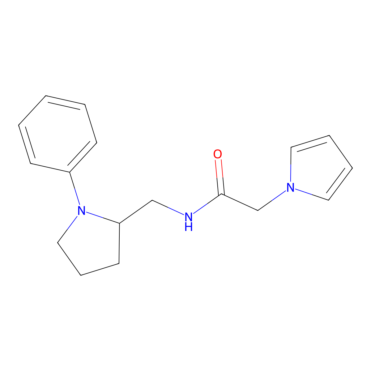 N-[(1-phenylpyrrolidin-2-yl)methyl]-2-(1H-pyrrol-1-yl)acetamide molecular structure, CAS 1797024-01-1