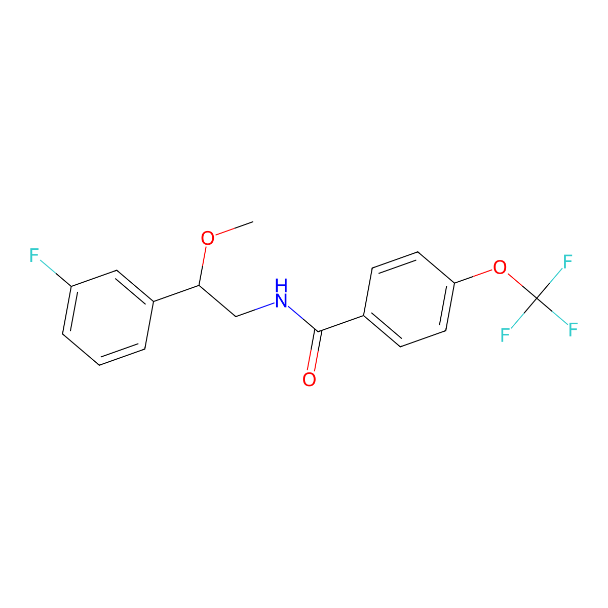N-[2-(3-fluorophenyl)-2-methoxyethyl]-4-(trifluoromethoxy)benzamide molecular structure, CAS 1797024-13-5